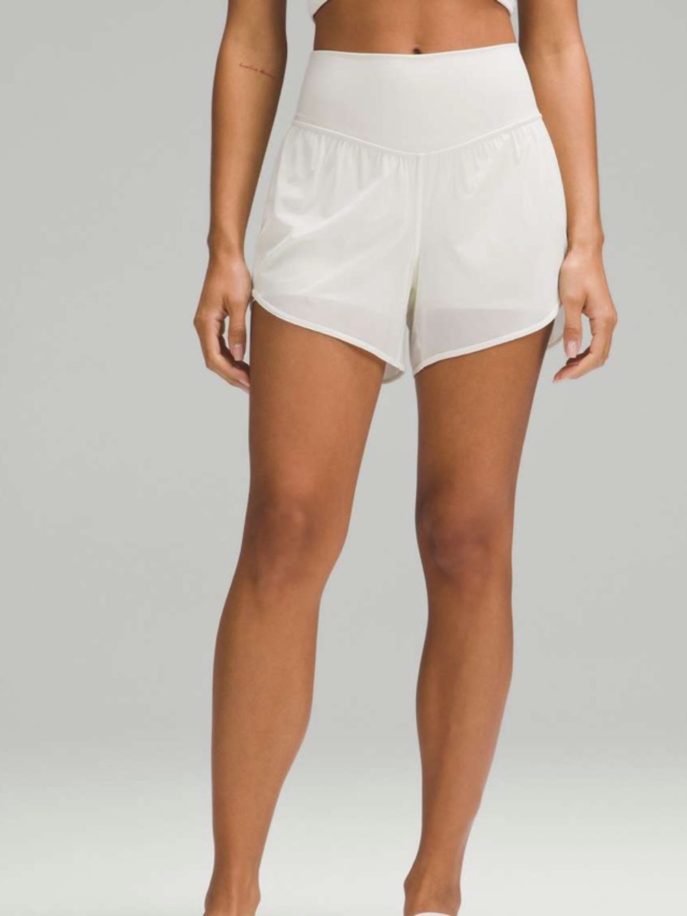 lululemon athletica Bone Nulu & Mesh High-Rise Shorts